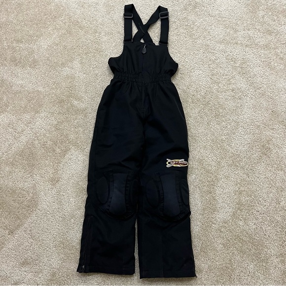 Ski-Doo Team Kids Youth Snow Pants Bibs Black Size 8 Snowmobiling Overalls, - Picture 1 of 16